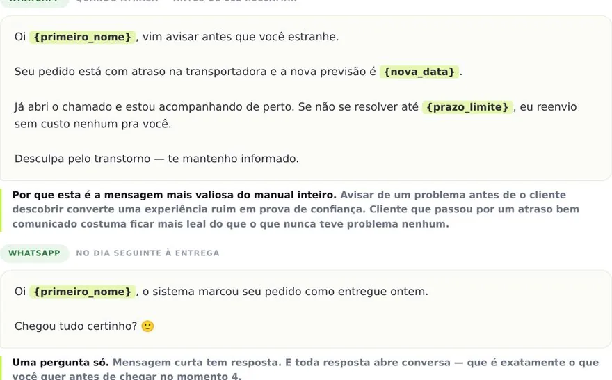 Modelos de mensagem prontos para WhatsApp